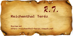Reichenthal Teréz névjegykártya